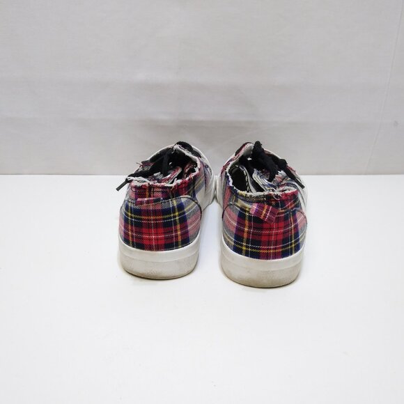 Jellypop Plaid Canvas Comfort Fit Women's 8.5M Sneakers Everyday Go Fasters - Picture 5 of 8